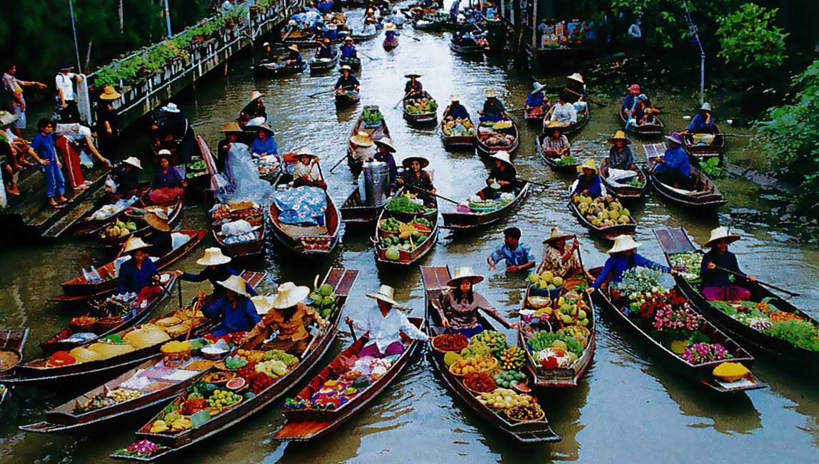 BKK06 : Damnern Saduak Floating Market and River Kwai